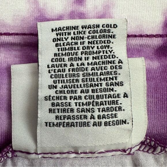 Ava & Viv Boho Purple White Tie Dye Stretchy Maxi Skirt - Picture 10 of 11